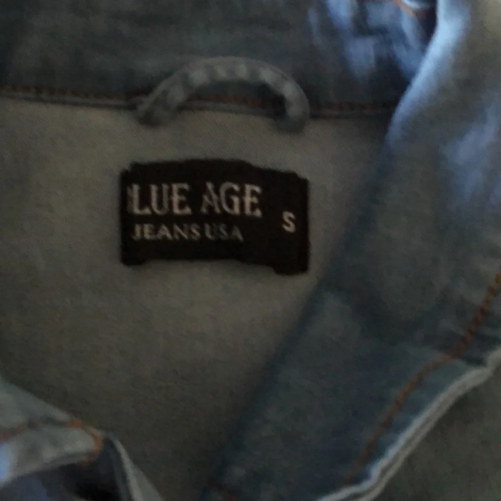 Women’s blue age button Jean stretchy jacket - Picture 7 of 16